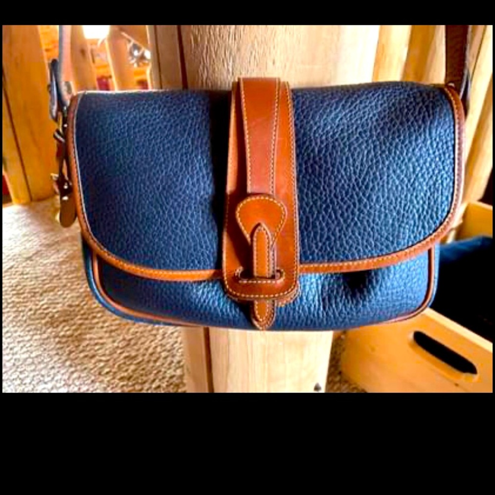 Vintage large Equestrian Messenger Cross Body Bag